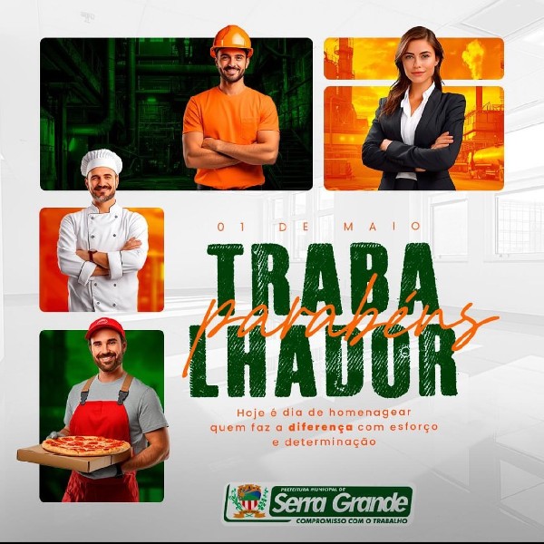 1º de maio - Dia do Trabalhador!